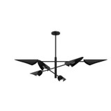 Hunter - 48140 - Six Light Chandelier - Merian - Matte Black