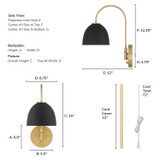 Hunter - 48175 - One Light Wall Sconce - Erling - Luxe Gold