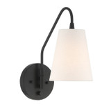 Hunter - 48174 - One Light Wall Sconce - Valley Park - Matte Black