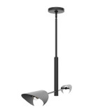 Hunter - 48142 - Two Light Linear Chandelier - Merian - Matte Black