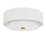 Hunter - 48122 - Two Light Flush Mount - Brookside - Luxe Gold