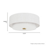 Hunter - 48122 - Two Light Flush Mount - Brookside - Luxe Gold