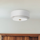 Hunter - 48122 - Two Light Flush Mount - Brookside - Luxe Gold