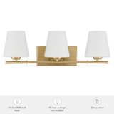 Hunter - 48114 - Three Light Vanity - Fauna Grove - Alturas Gold
