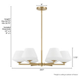 Hunter - 48097 - Six Light Chandelier - Celestial Valley - Alturas Gold