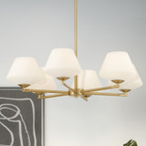 Hunter - 48097 - Six Light Chandelier - Celestial Valley - Alturas Gold