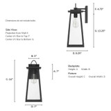 Hunter - 46055 - One Light Outdoor Wall Mount - Ivory Dusk - Matte Black