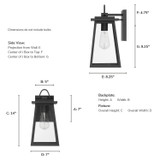 Hunter - 46054 - One Light Outdoor Wall Mount - Ivory Dusk - Matte Black