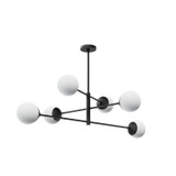 Hunter - 13209 - Six Light Chandelier - Hepburn - Matte Black