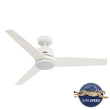 Hunter - 53547 - 52" Ceiling Fan - Malden - Matte White
