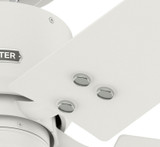 Hunter - 51460 - 52" Ceiling Fan - Windbound - Matte White