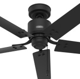 Hunter - 51459 - 52" Ceiling Fan - Windbound - Matte Black