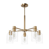 Hunter - 49082 - Five Light Chandelier - Lochemeade - Alturas Gold