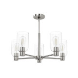 Hunter - 49080 - Five Light Chandelier - Lochemeade - Brushed Nickel
