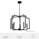 Hunter - 49071 - Five Light Chandelier - Zoanne - Matte Black