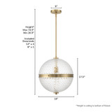 Hunter - 48250 - One Light Pendant - Bay Hollow - Alturas Gold