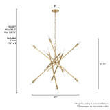 Hunter - 48180 - Eight Light Chandelier - Vicontessa - Alturas Gold