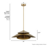 Hunter - 48154 - One Light Pendant - Hiro - Alturas Gold