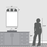 Hunter - 48136 - Three Light Bathroom Vanity - Erling - Matte Black