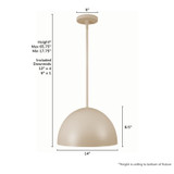 Hunter - 48128 - One Light Pendant - Erling - Sandstone