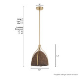 Hunter - 48120 - One Light Pendant - Arcelia - Alturas Gold