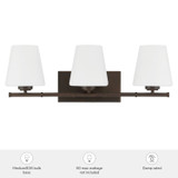 Hunter - 48116 - Three Light Bathroom Vanity - Fauna Grove - Matte Bronze