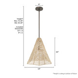 Hunter - 48090 - One Light Pendant - Comet - Matte Bronze