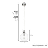 Hunter - 48060 - One Light Pendant - High Oaks - Brushed Nickel