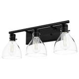 Hunter - 48053 - Three Light Bathroom Vanity - Van Nuys - Matte Black