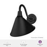 Hunter - 46010 - One Light Outdoor Wall Mount - Cassius - Matte Black