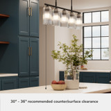 Hunter - 13232 - Five Light Chandelier - Beverly Glen - Matte Black