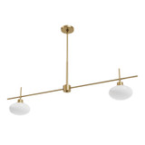 Hunter - 13192 - Two Light Chandelier - Getty - Luxe Gold