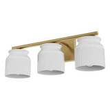 Hunter - 13185 - Three Light Bathroom Vanity - Harlowe - Luxe Gold