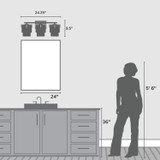 Hunter - 13156 - Three Light Bathroom Vanity - Ontario - Luxe Gold