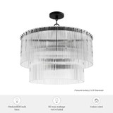 Hunter - 13143 - Six Light Chandelier - Ontario - Matte Black