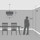 Hunter - 13143 - Six Light Chandelier - Ontario - Matte Black