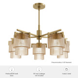 Hunter - 13138 - Five Light Chandelier - Ontario - Luxe Gold