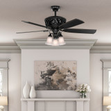 Hunter - 59545 - 54" Ceiling Fan - Promenade - Gloss Black