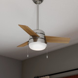 Hunter - 59303 - 36" Ceiling Fan - Aker - Brushed Nickel