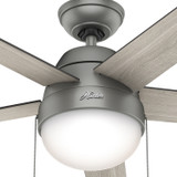 Hunter - 59267 - 46" Ceiling Fan - Anslee - Matte Silver
