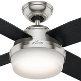 Hunter - 59245 - 44" Ceiling Fan - Dempsey - Brushed Nickel