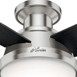 Hunter - 59243 - 44" Ceiling Fan - Dempsey - Brushed Nickel