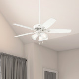 Hunter - 53236 - 52" Ceiling Fan - Builder - Snow White