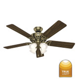 Hunter - 53063 - 52" Ceiling Fan - Studio Series - Antique Brass