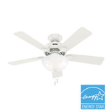 Hunter - 52778 - 44" Ceiling Fan - Swanson - Fresh White