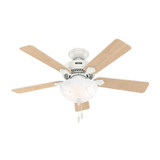 Hunter - 52778 - 44" Ceiling Fan - Swanson - Fresh White