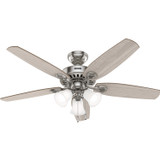 Hunter - 52729 - 52"Ceiling Fan - Builder - Brushed Nickel