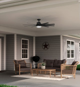 Hunter - 52615 - 60" Ceiling Fan - Overton - Matte Black