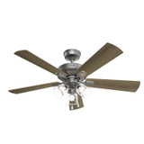 Hunter - 52534 - 52" Ceiling Fan - Crestfield - Matte Silver
