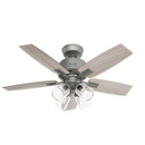 Hunter - 52427 - 44" Ceiling Fan - Gatlinburg - Matte Silver